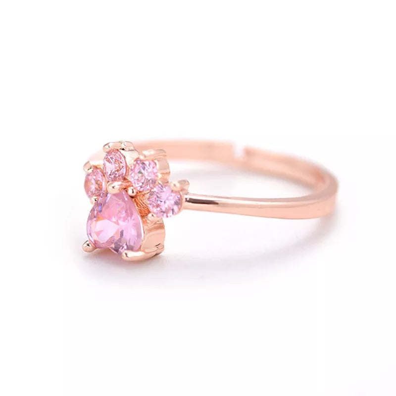 Anillo patita oro rosa vista frontal